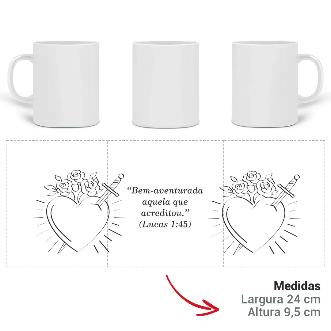 Caneca Sagrado Coração de Maria