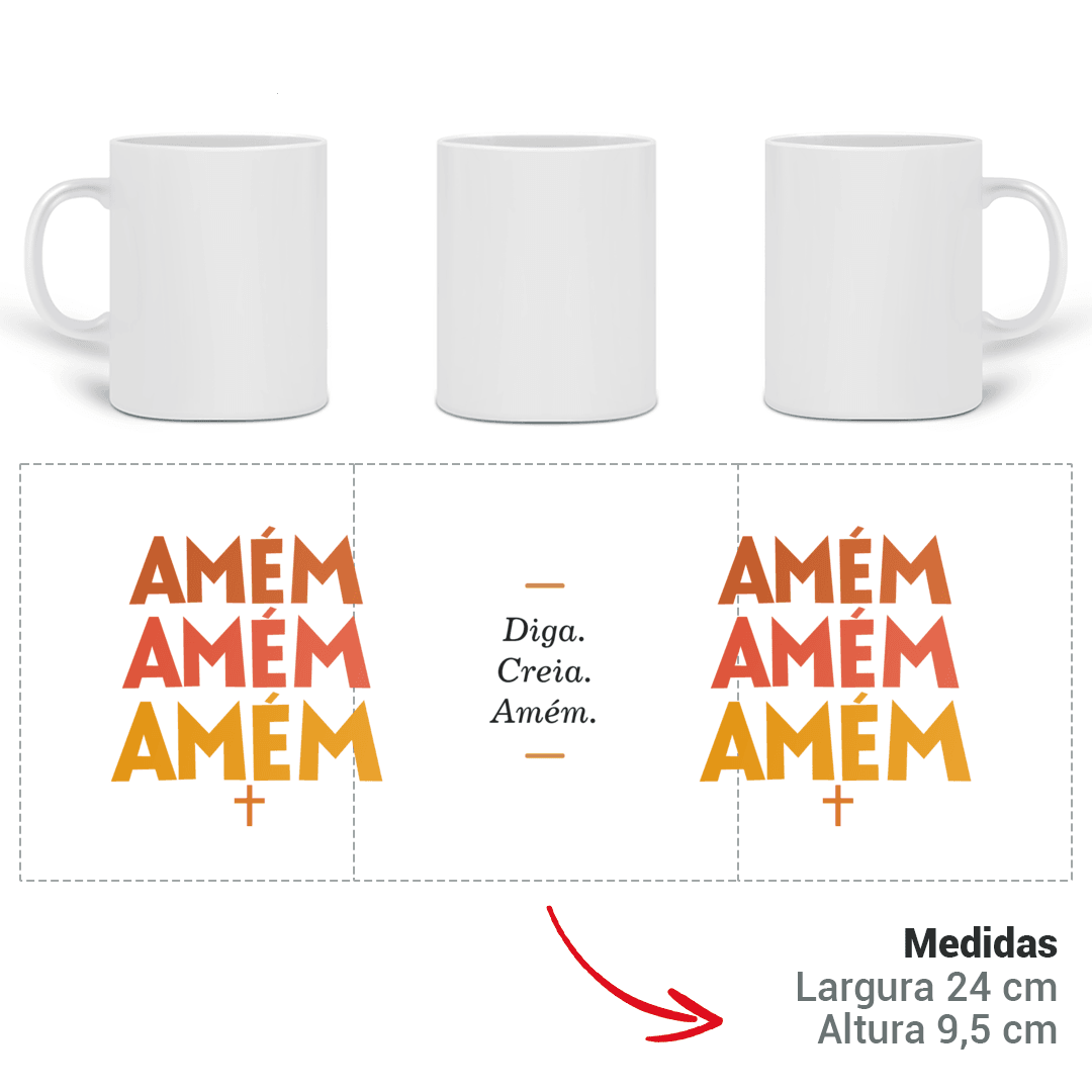 Caneca Amém, Amém, Amém