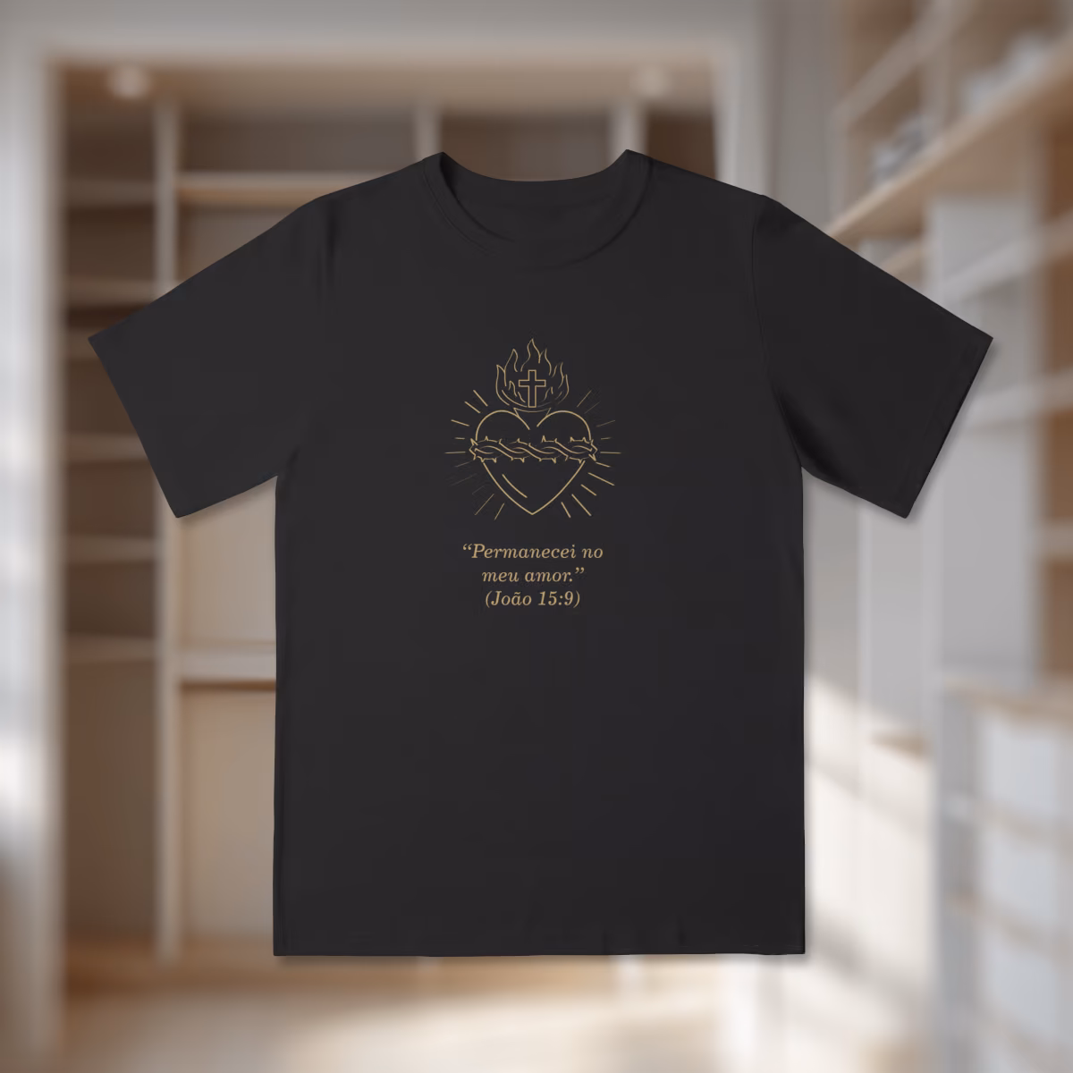 Camiseta Infantil (2 a 8) Quality Quality Sagrado Coração de Jesus - Preta